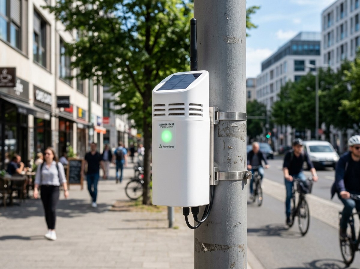 Pole Mounted Low-cost PM10 and PM2.5 Air Quality Sensor Node with Solar Cap